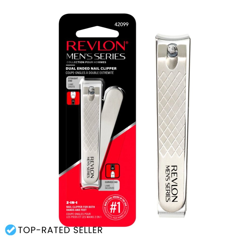 Stainless Steel Dual Edge Nail Clipper Straight Curved Professional Grooming